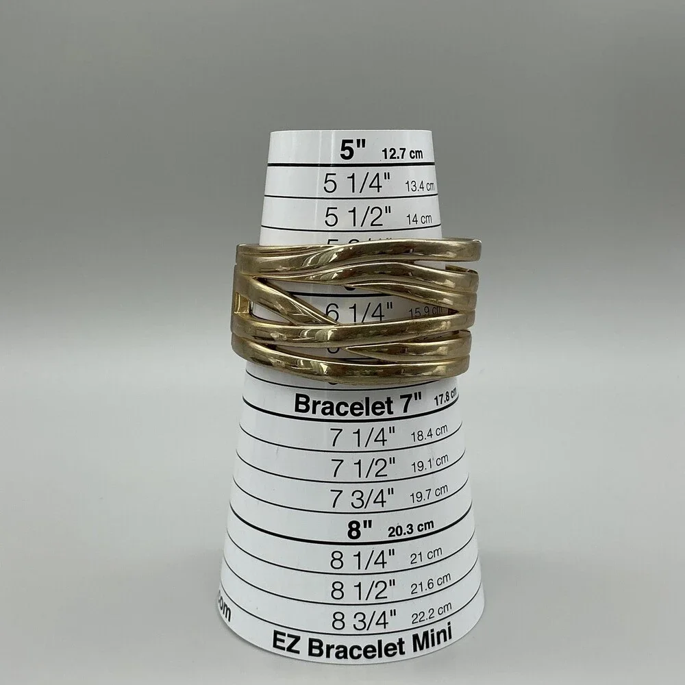 Gruen Womens Watch 35mm White Dial Gold Tone Crystal Cuff Bracelet New Battery